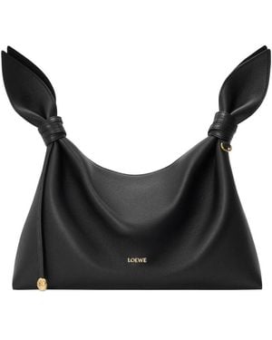 Loewe Mittelgroße Umhängetasche Scarf Aus Glattem Kalbsleder - Schwarz