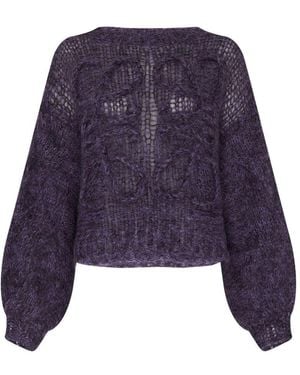 Loewe Anagram – Pullover Aus Mohair - Lila