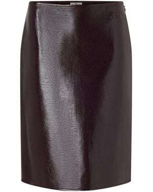 Courreges Vinyl Midi Skirt - Brown