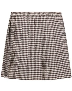 Moncler Pleated Plaid Mini Skirt - Black