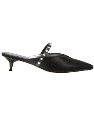 McQueen Mules En Cuir - Noir