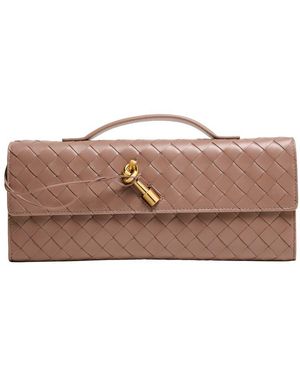 Bottega Veneta Andiamo Long Clutch - Brown