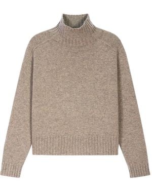 Bompard Pullover Aus Kaschmir Mit Hohem Kragen - Grau