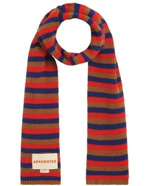 &Daughter Clover Striped Scarf - Red