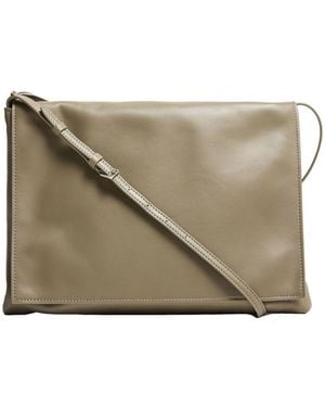 The Row Nan Leather Shoulder Bag - Green