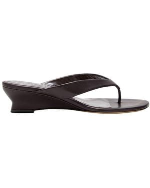 Le Monde Beryl Low-Heeled Wedge Sandals - Brown