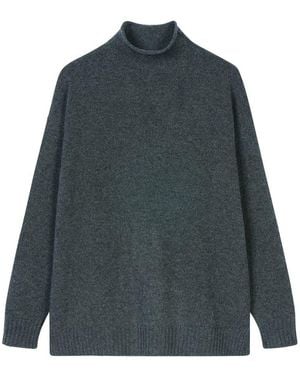 Bompard Weiter Pullover Aus Kaschmir Mit Stehkragen - Grün