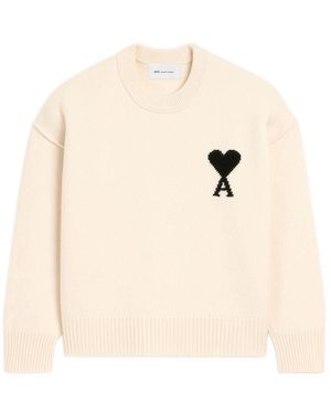 Ami Paris Rundhalspullover Ami De Cur - Schwarz