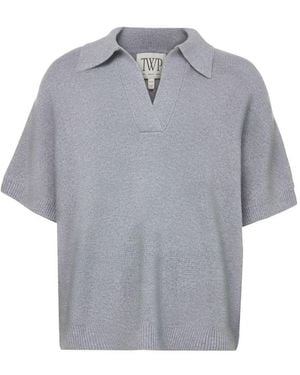 Twp Loose-Fitting Short-Sleeved Polo Shirt - Gray