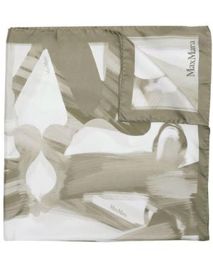 Max Mara Silk Scarf - Metallic