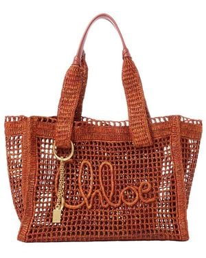 Chloé Summer Banana Tote Bag - Red