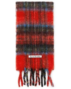 Acne Studios Schal Aus Mohair - Rot