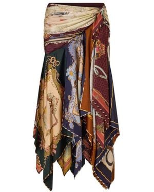 Zimmermann Jupe Valiant À Foulard Drapé - Marron
