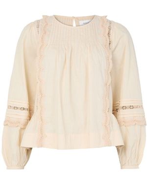 Skall Studio Leaf Long-Sleeved Blouse - Natural
