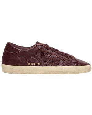 Golden Goose Sneakers Super Star Aus Leder Mit Stern-Applikation - Lila