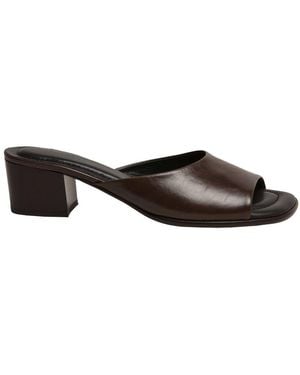Lemaire Square-Heeled 55 Mules - Brown
