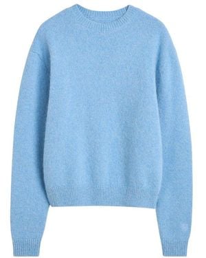 TOTEME Klassischer Pullover Aus Alpaka-Strick Mit Rundhalsausschnitt - Blau