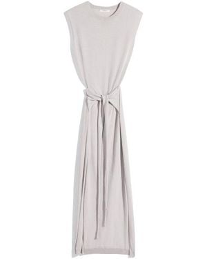 Lemaire Long-Sleeved Dress With Tie - White