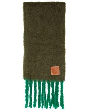 Loewe Fringed Scarf - Green