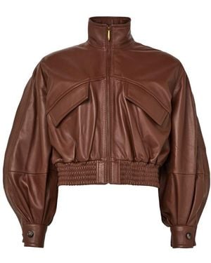 Zimmermann Veste Bomber En Cuir Luna - Marron