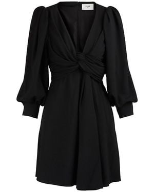 Celine Wickelkleid Aus Sabléstoff - Schwarz