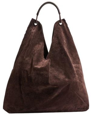 The Row Sac Bindle Three En Daim - Marron
