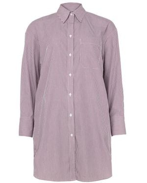 Twp Shirt Dress With A Big Joe Print - Purple