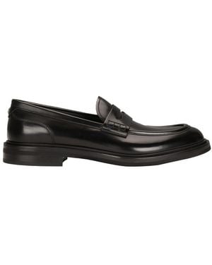 Dolce & Gabbana Brushed Calfskin Loafers - Black