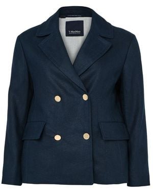 Max Mara Double-Breasted Blazer - Blue