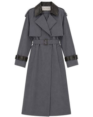 Camilla & Marc Loose-Cut Trench Coat With Wide Sleeves - Gray