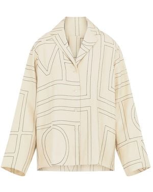 TOTEME Silk Twill Pajama Shirt - Natural