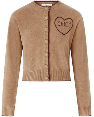 Chloé Cardigan Boutonné - Marron