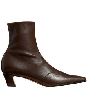 KHAITE Nevada Stretch Ankle Boots - Brown
