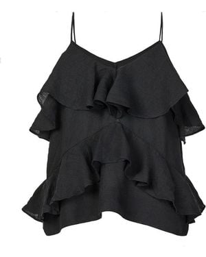 Skall Studio Frilled Top Benedicte - Black