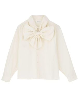 Skall Studio Long-Sleeved Shirt With Bow - White