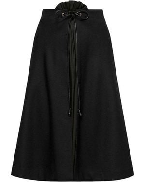 Moncler Lace-Up Midi Skirt - Black