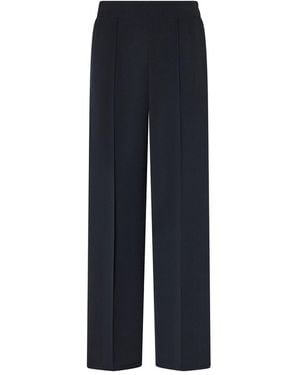 Courreges Flared Twill Pants With Snap Buttons - Blue