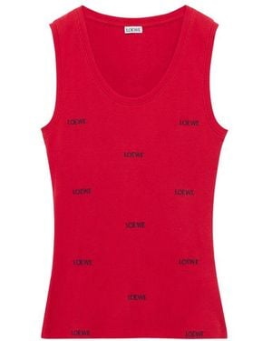 Loewe Logo Tank Top - Red