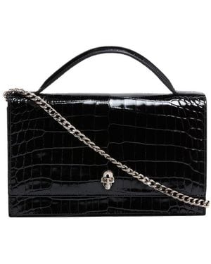McQueen Skull Medium Handbag - Black