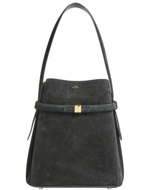 TOTEME Sac Seau En Daim Avec Ceinture - Noir