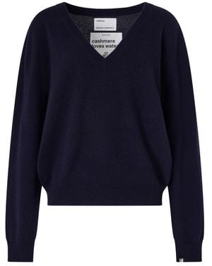Extreme Cashmere Pullover Mit V-Ausschnitt Nr. 492 Ben Aus Kaschmir - Blau