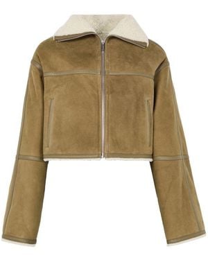 Yves Salomon Veste En Cuir D'Agneau - Vert
