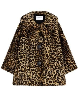 Givenchy Cropped Coat With A Stand-Up Collar - Brown