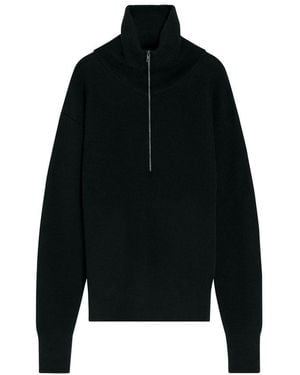 Lemaire Pullover Mit Halbem Reißverschluss - Schwarz