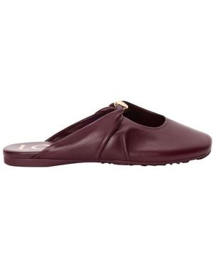 Loewe Mules Pebble Soft En Cuir D'Agneau - Marron