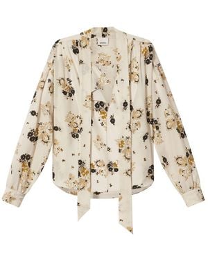 Isabel Marant Fedry Long-Sleeved Blouse - Natural