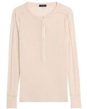 Soeur Laos Long-Sleeved Top - Natural