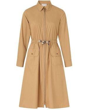 Moncler Midi-Kleid Mit Gürtel - Natur