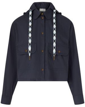 Moncler Hooded Shirt - Blue