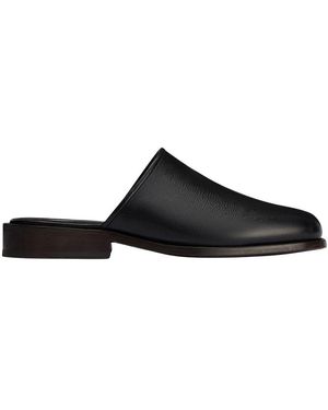 Lemaire Square Mules - Black